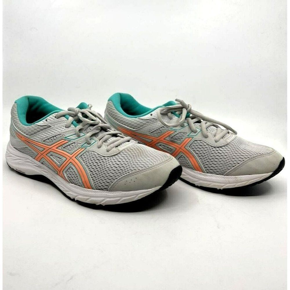 Asics Gel-Contend‎ 6 Running Shoes Womens 11 Grey Orange Good 1012A570 Athletic